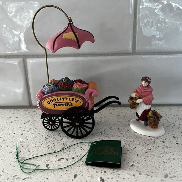 Chelsea Market Flower Monger Dept 56 Heritage Village Hand Painted Porcelain - Picture 4 of 6